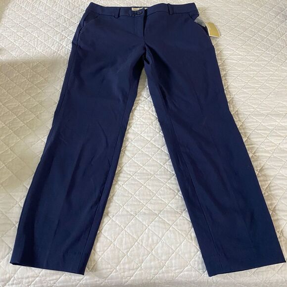 nwt Michael Kors 6P Navy Miranda Pant - Picture 1 of 8
